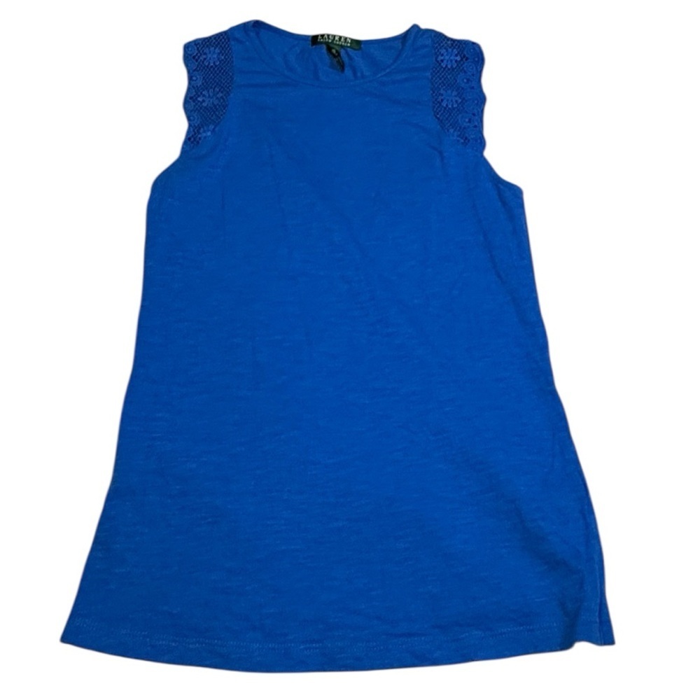 Ralph Lauren Blue Lace Cap Sleeve Model Blend Top Size XS